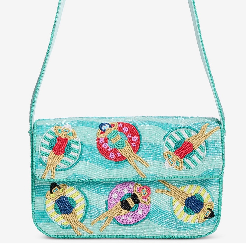 👙 🏊‍♀️ Viral NEW Beaded Aqua Shoulder Bag 🏖️
